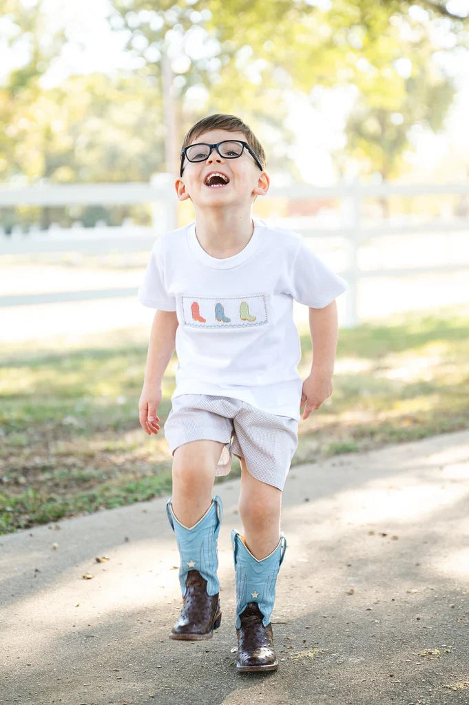 Beau T-Shirt and Short Set - Cowboy Boots