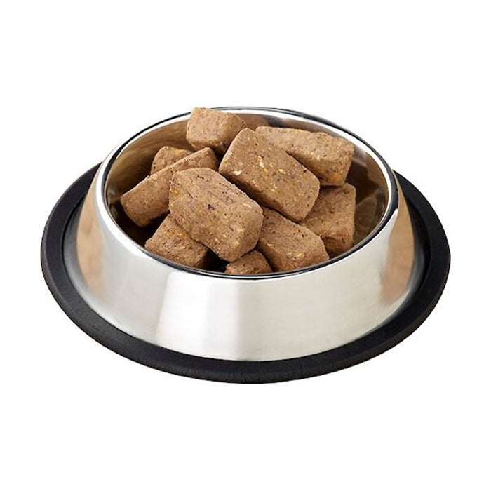Beef Freeze-dried Raw Nuggets 14oz out of bag and in a bowl.