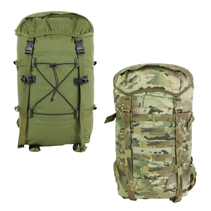 Berghaus Munro II IR Tactical Daysack in green and Multicam, 35L capacity, ideal for outdoor and tactical use. Available at John Bull Clothing. Multicam from  John Bull Clothing