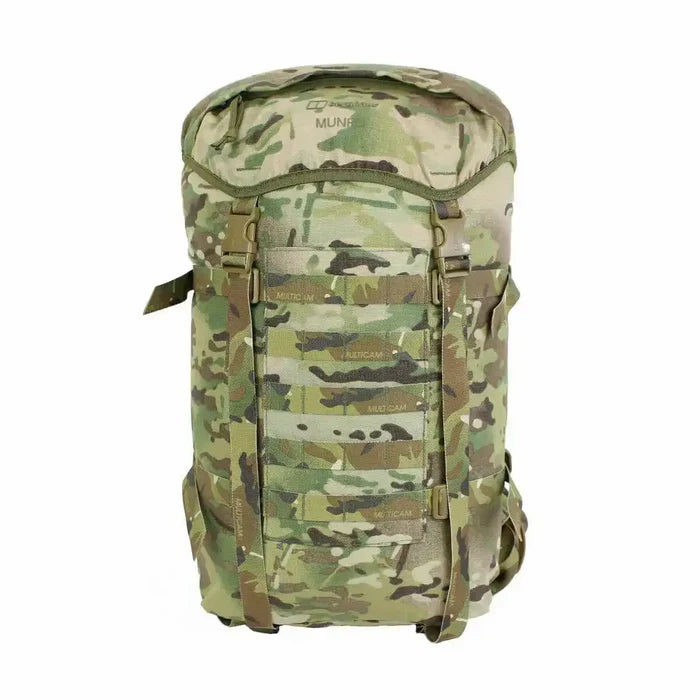 Multicam Berghaus Munro II IR Tactical Daysack with MOLLE webbing, 35 litre capacity, designed for tactical and military applications. Multicam from  John Bull Clothing