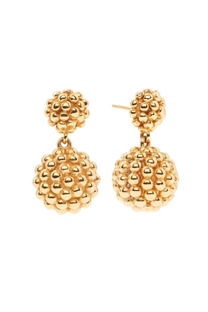 Capucine De Wulf Berry Double Drop Earrings in gold