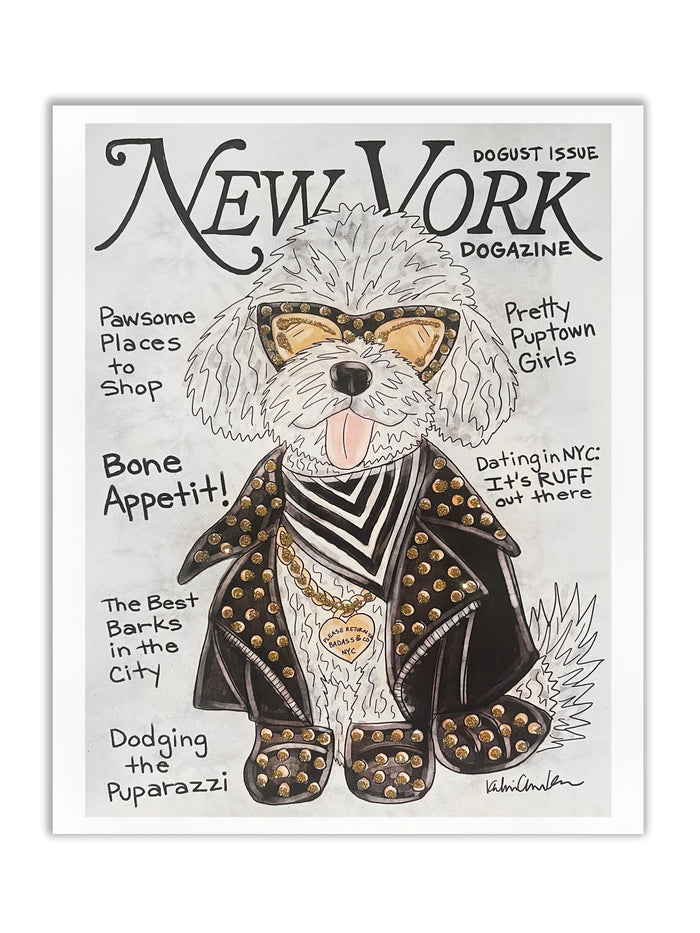 Bichon Magazine Glitter Art Print