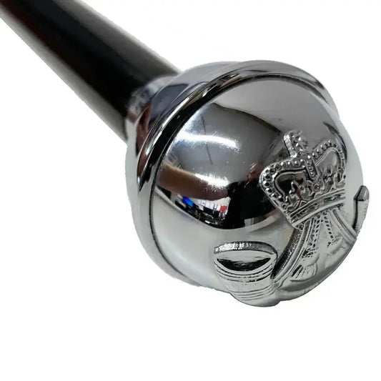 Black Regimental Swagger Stick with Rifles Regiment Top - John Bull Clothing  from  John Bull Clothing