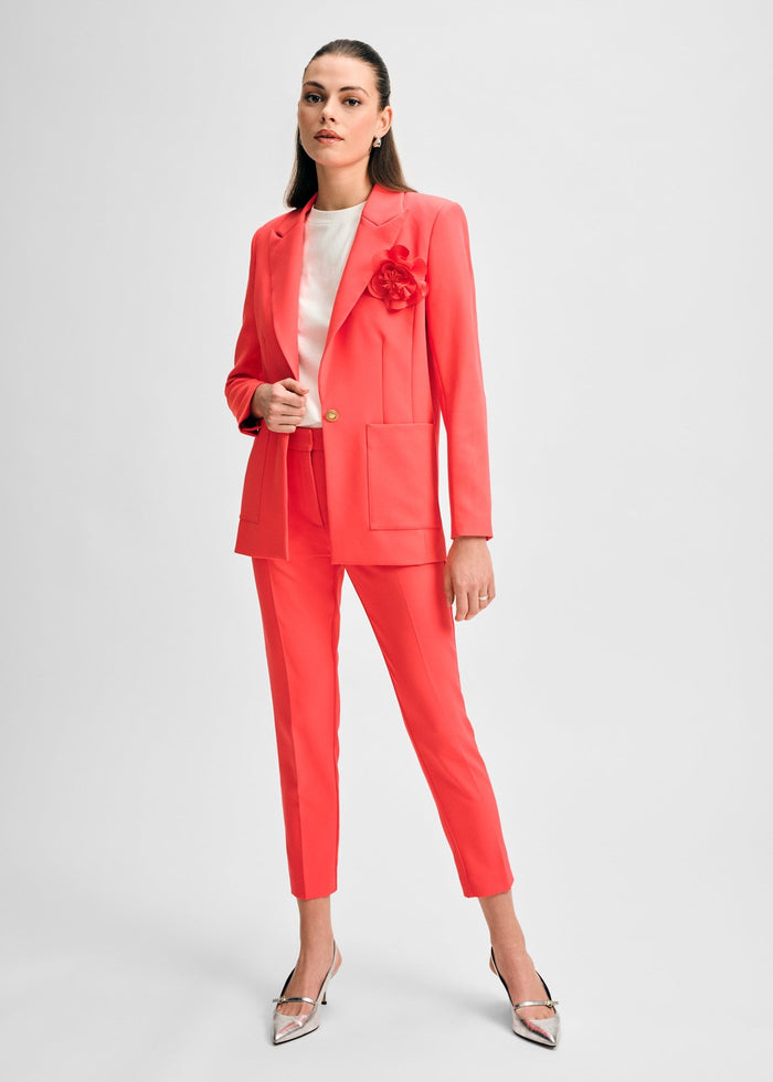 Blazer with Detachable Flower Pin