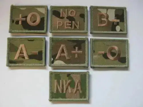 Blood Group Patch in Multicam (Hook and Loop) - John Bull Clothing  from  John Bull Clothing