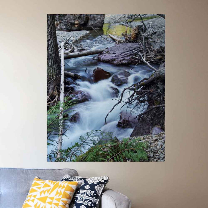 38x48 inch Fast Stream Decal Installed on Wall