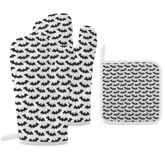 Bold Bat Oven Mitts & Pot Holder Set of 3 - PRE ORDER