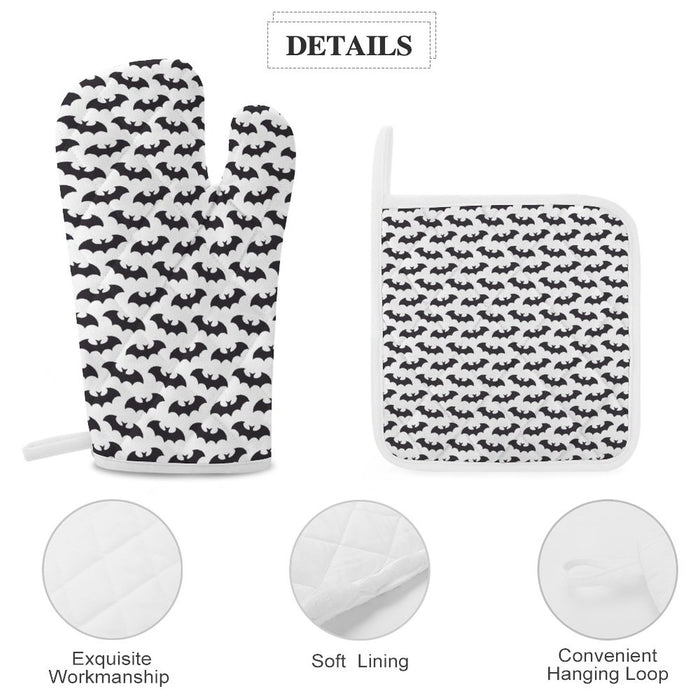 Bold Bat Oven Mitts & Pot Holder Set of 3 - PRE ORDER