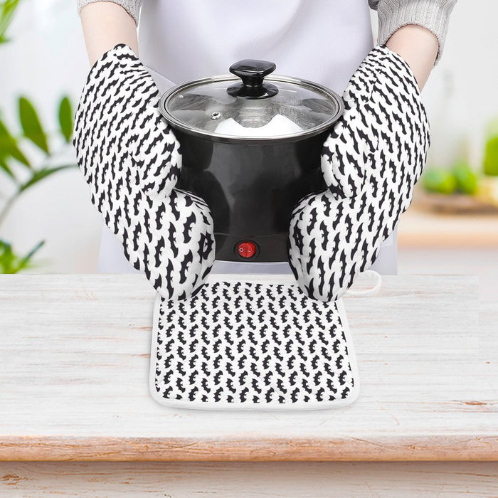Bold Bat Oven Mitts & Pot Holder Set of 3 - PRE ORDER