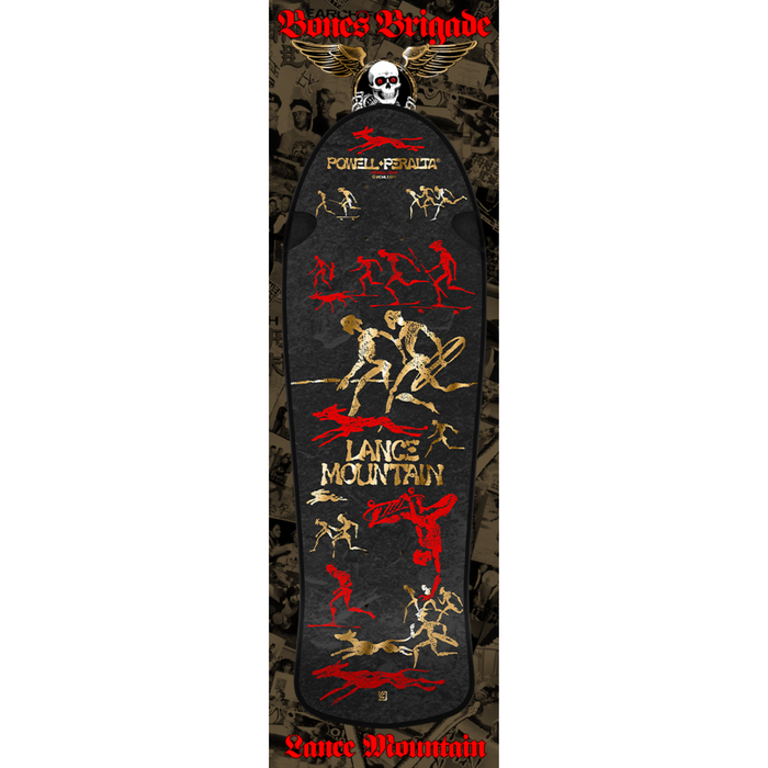 BONES BRIGADE SERIES 16 LANCE MOUNTAIN DECK BLACK/GOLD FOIL