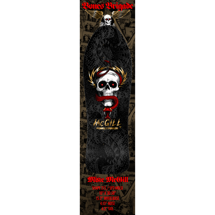 BONES BRIGADE SERIES 16 Mike McGill DECK  BLACK/ GOLD FOIL