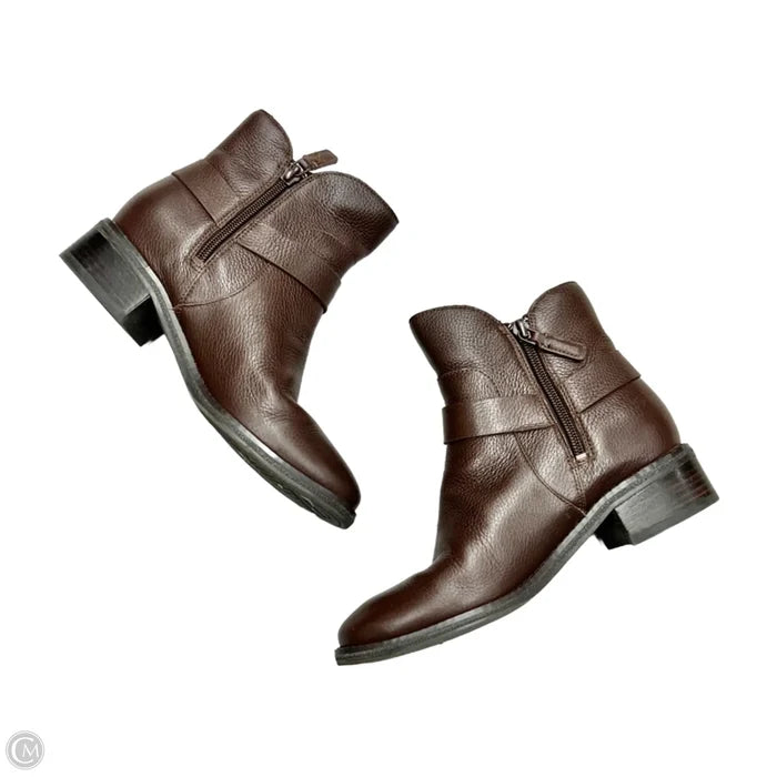 Boots Ankle Flats By Cole-haan In Brown, Size: 5