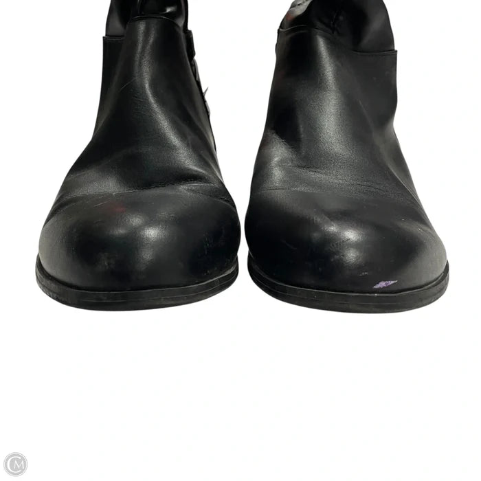 Boots Knee Flats By April In Black, Size: 8.5