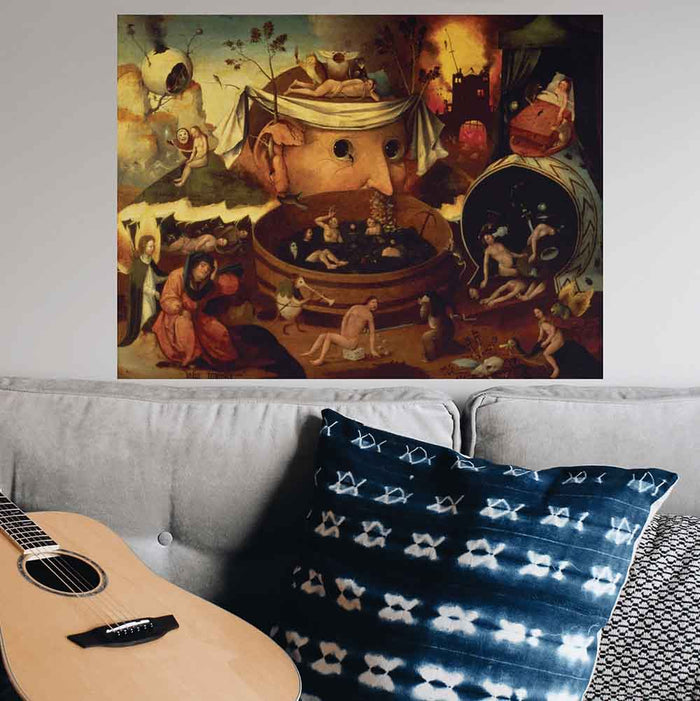 36x48 Tondal's Vision Poster Displayed Above Sofa