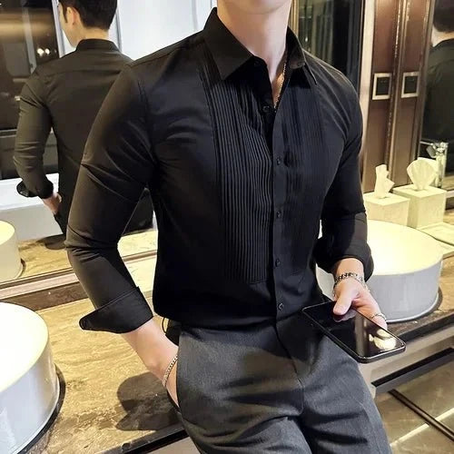BOSSES business shirt - AntoniosClothing - black