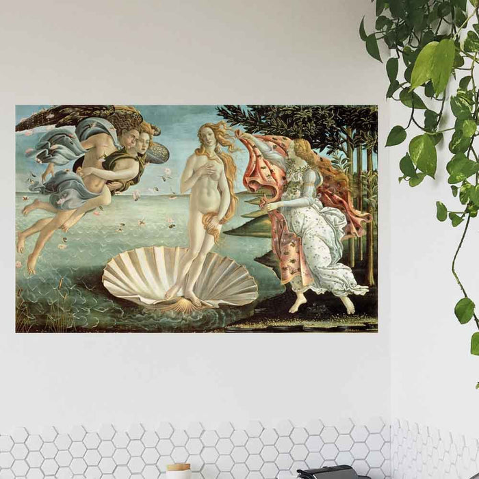 30x48 inch The Birth of Venus Decal Installed on Wall