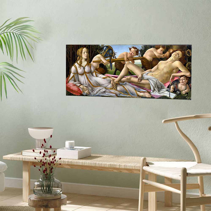 19x48 inch Venus and Mars Decal Installed Above Bench