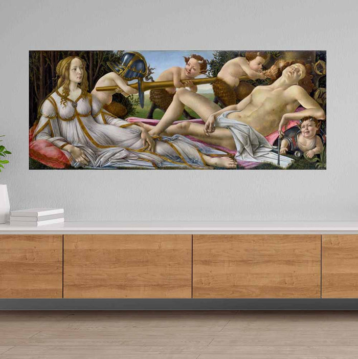 29x72 inch Venus and Mars Decal Installed Above Cabinets