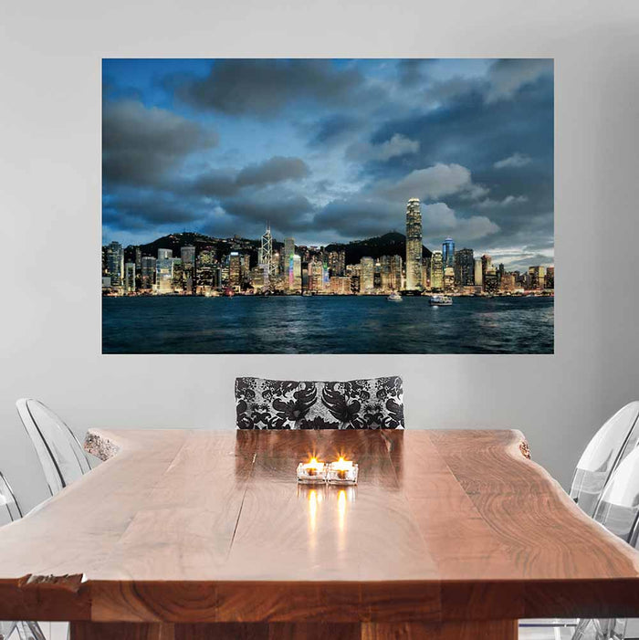 31x48 inch Hong Kong Dusk Decal Installed in Conference Room
