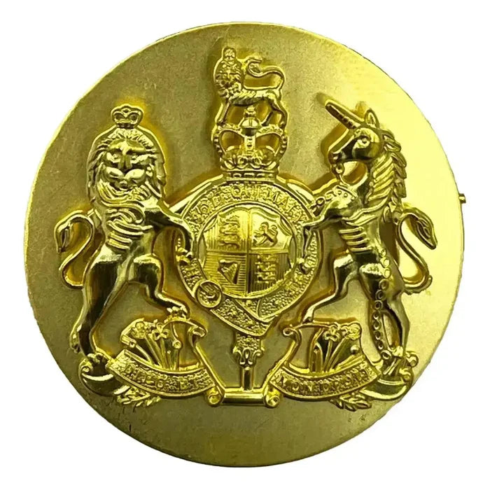 British Army WO1 Royal Arms Brass Badge with Backing Plate - John Bull Clothing  from  John Bull Clothing