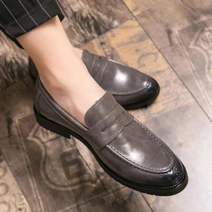British casual loafers - AntoniosClothing - Dark grey