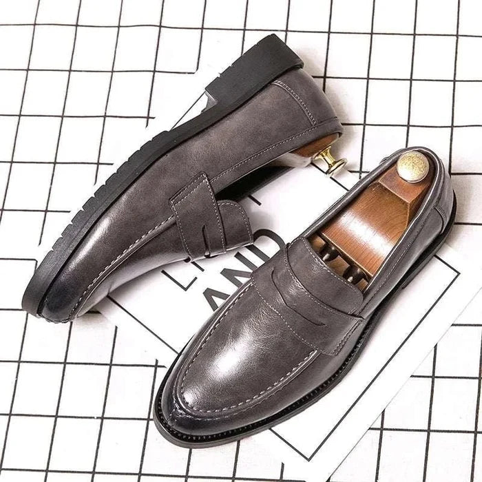 British casual loafers - AntoniosClothing - Dark grey