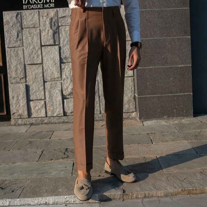 British Gentleman Trousers - AntoniosClothing - Khaki