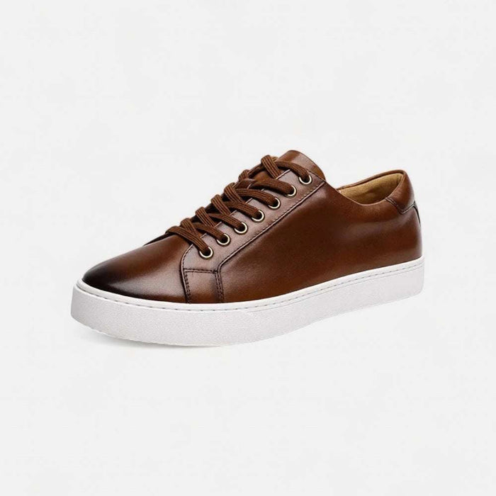 British genuine leather shoes - AntoniosClothing - Brown