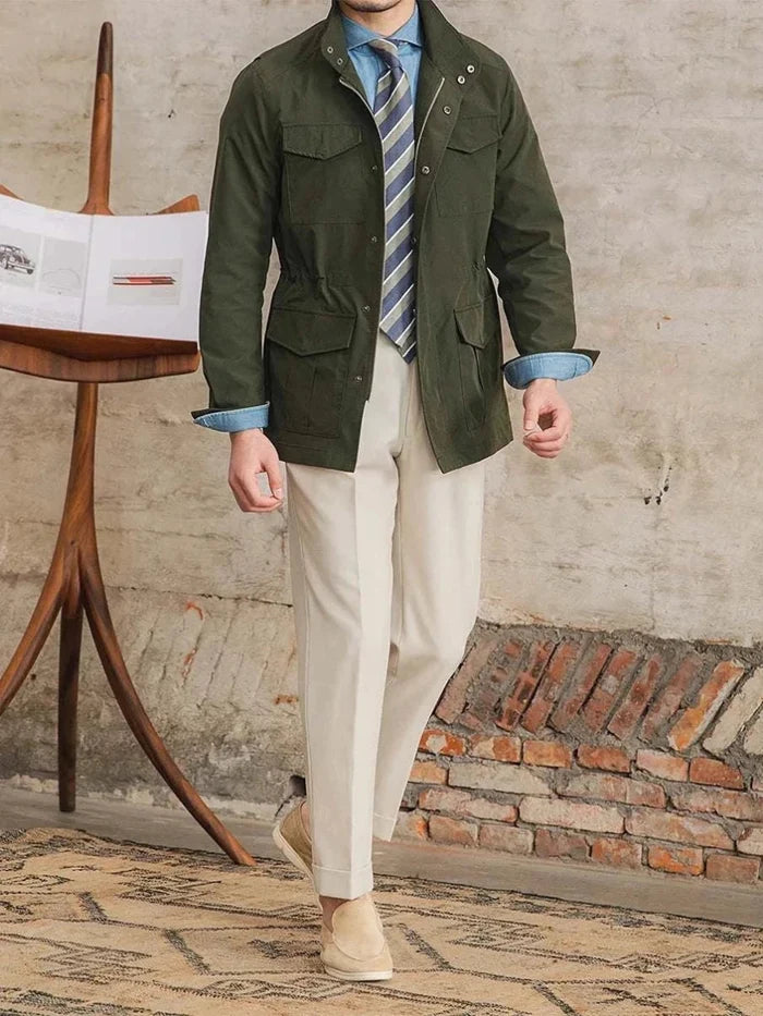 British old money jacket - AntoniosClothing - Army green