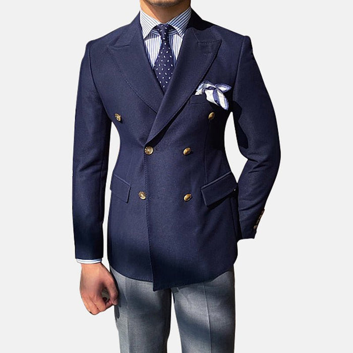 British Slim Fit Blazer - AntoniosClothing - Navy Only Blazer