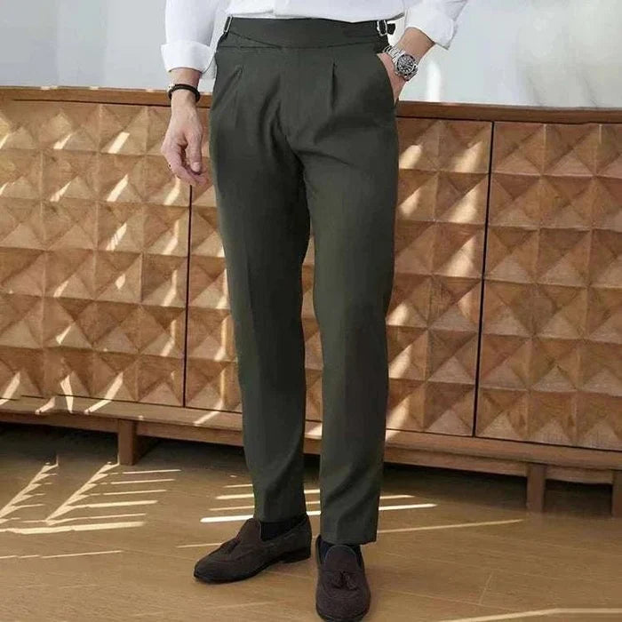 British suit elegant pants - AntoniosClothing - Beige