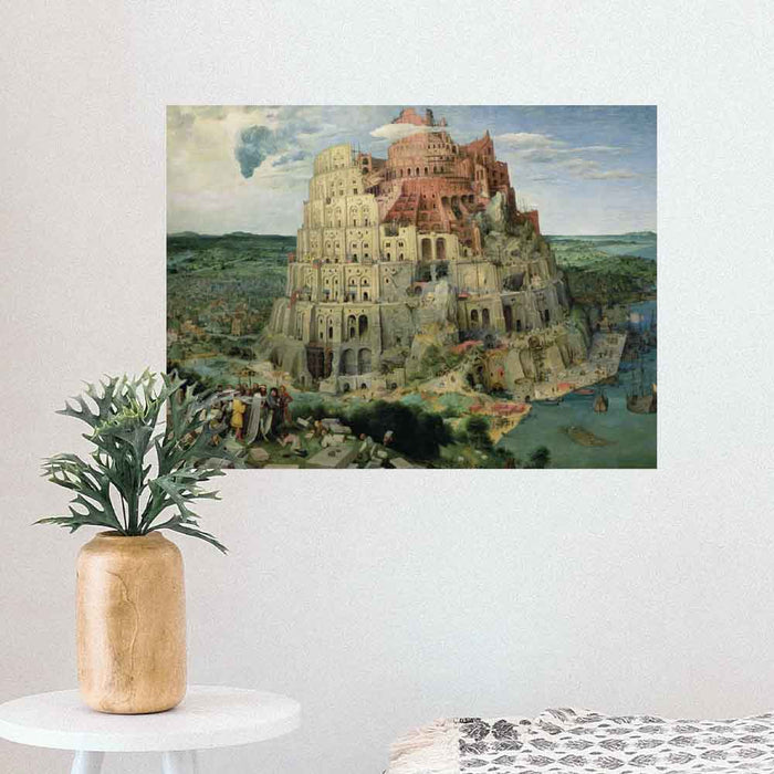 17.5x24 Tower of Babel Decal Installed Above Stool