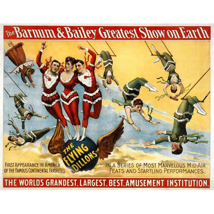 Barnum & Bailey Flying Dillons Wall Decal Printed | Wallhogs