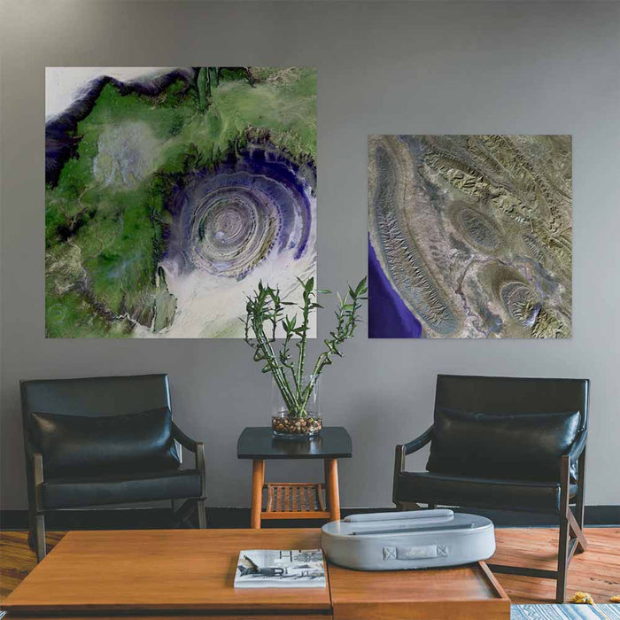 36x36 inch Iran Satellite Decal Installed in Waiting Area