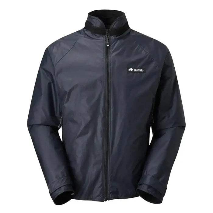 Classic black Buffalo Mens Pertex Belay Jacket with minimalist design, made in the UK for durable outdoor performance. Black from  John Bull Clothing