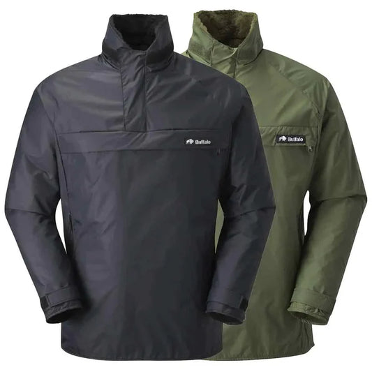 Buffalo Systems Special 6 Shirt in black and olive green, unisex cold weather rain coats from John Bull Clothing, made with Pertex material.  from  John Bull Clothing
