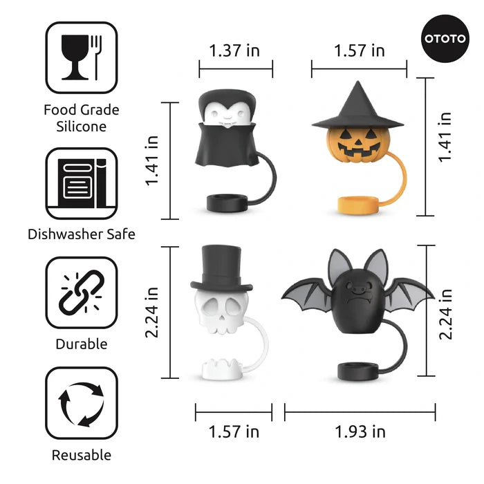 Bundle Boo Team Straw Toppers (Set of 4)