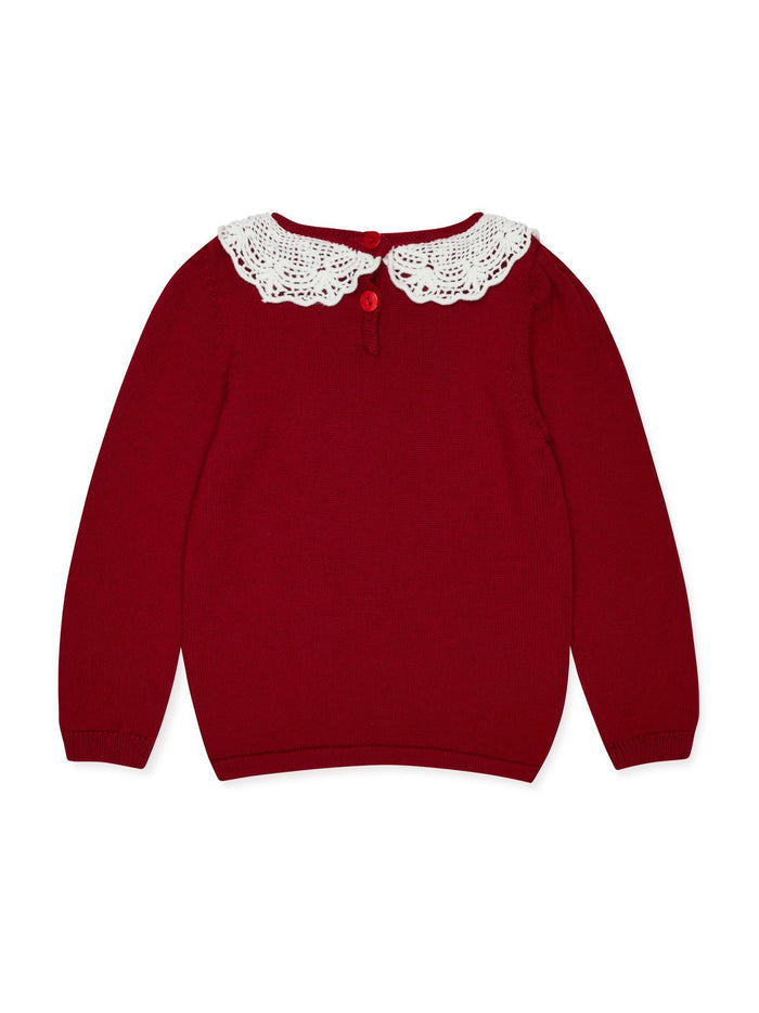 Burgundy Blanca Merino Girl Jumper