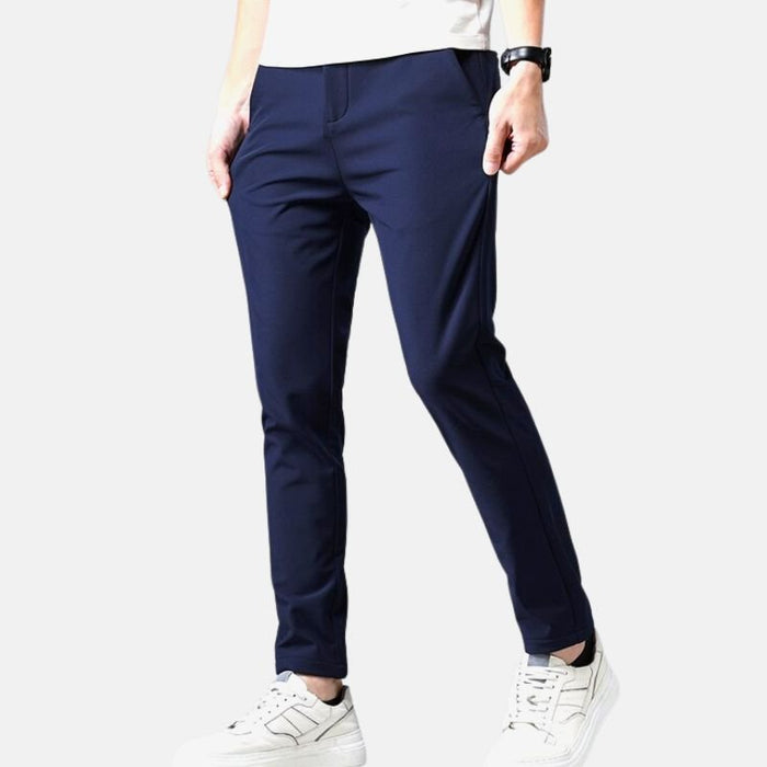 Business Casual Pants Stretch Fit - AntoniosClothing - Black