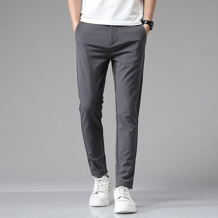 Business Casual Pants Stretch Fit - AntoniosClothing - Black