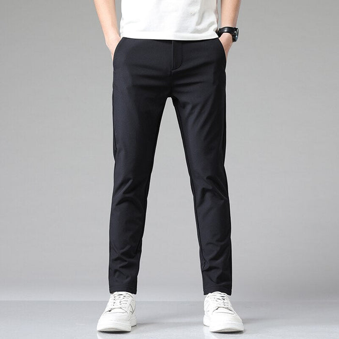 Business Casual Pants Stretch Fit - AntoniosClothing - Black