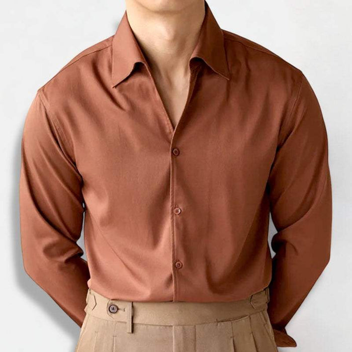 Business casual premium shirt - AntoniosClothing - Brown