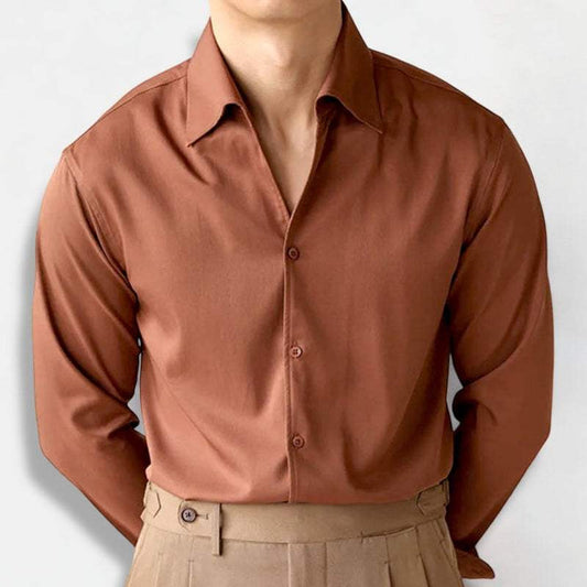 Business casual premium shirt - AntoniosClothing - Brown