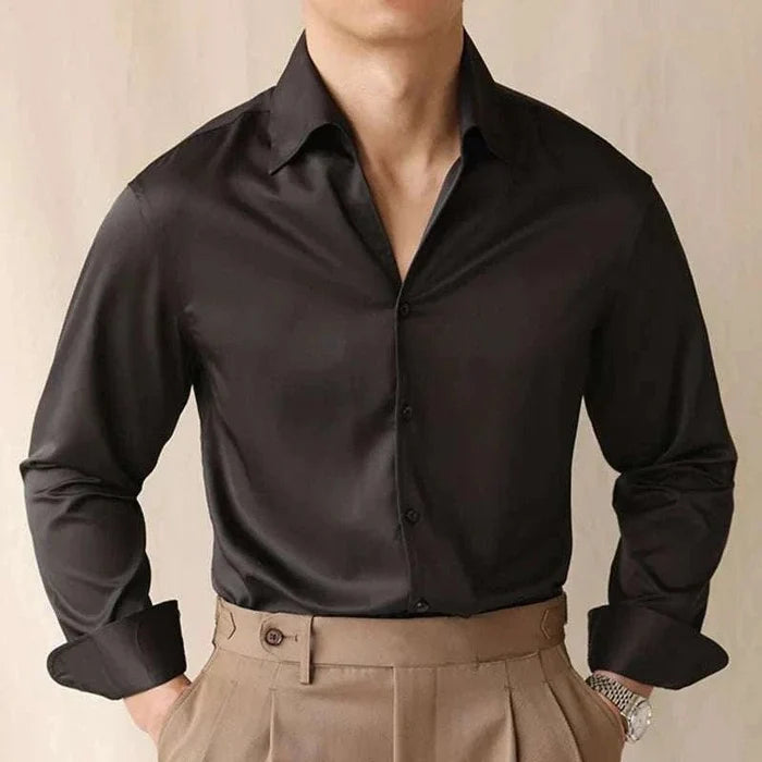 Business casual premium shirt - AntoniosClothing - Black