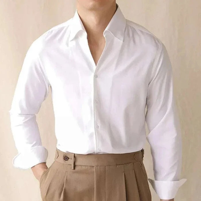 Business casual premium shirt - AntoniosClothing - White