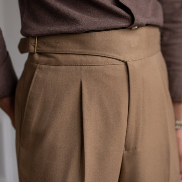 Business Office High-End Trousers - AntoniosClothing - Brown