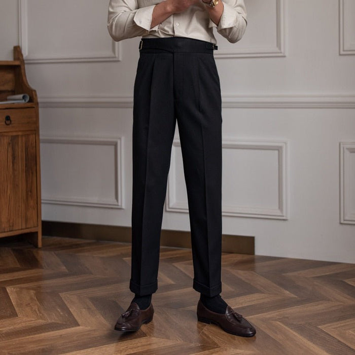 Business Office High-End Trousers - AntoniosClothing - Black