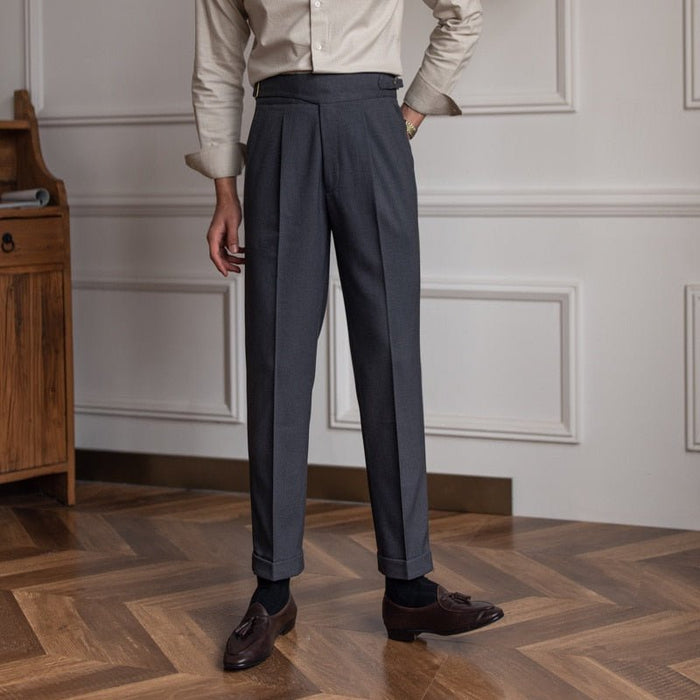 Business Office High-End Trousers - AntoniosClothing - Dark Gray