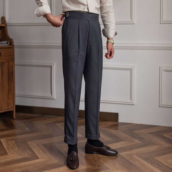 Business Office High-End Trousers - AntoniosClothing - Dark Gray