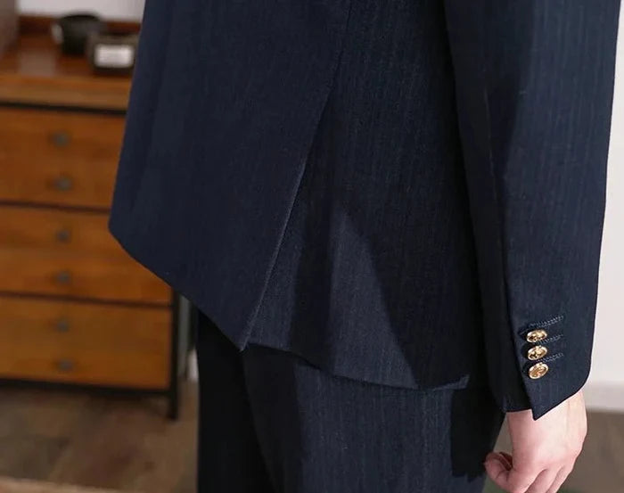 Business office italian suit - AntoniosClothing - Navy blue suit